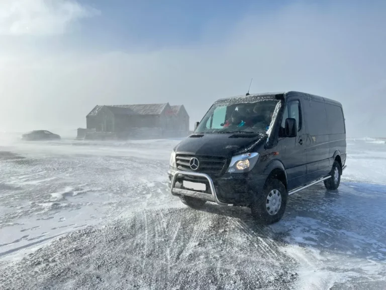 luxury vehicle winter iceland